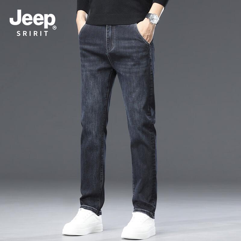 JEEP SPIRIT Мужские джинсы из эластичного денима прямого кроя слим-фит 7605 32 black JDST online