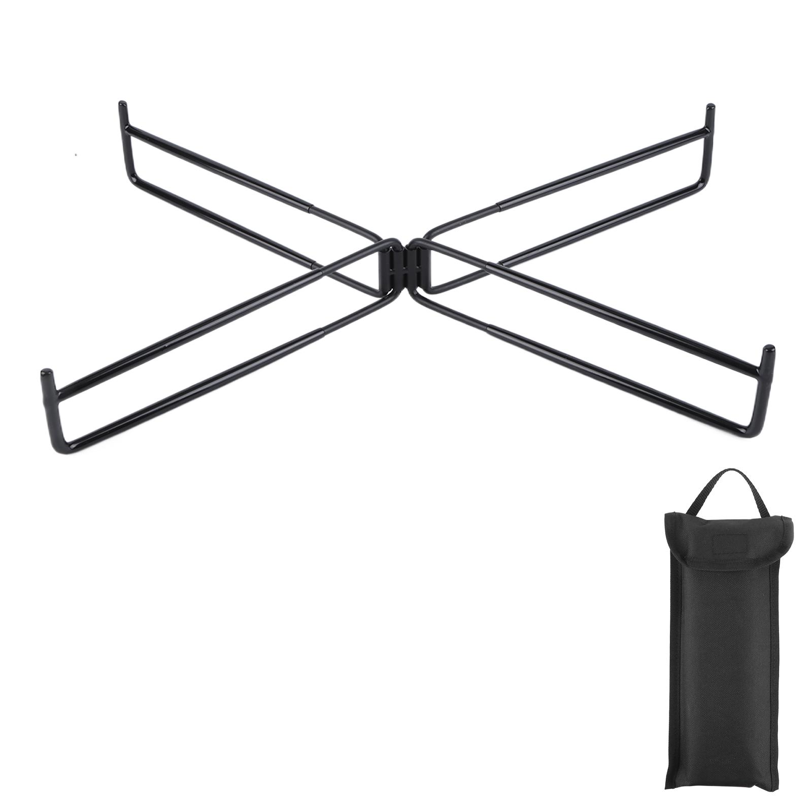 1/2pcs Outdoor Camping Folding Cooler Stand Multifunctional Ice Storage Box Bracket Foldable Metal Stand Holder with Storage Bag gray Home Savor
