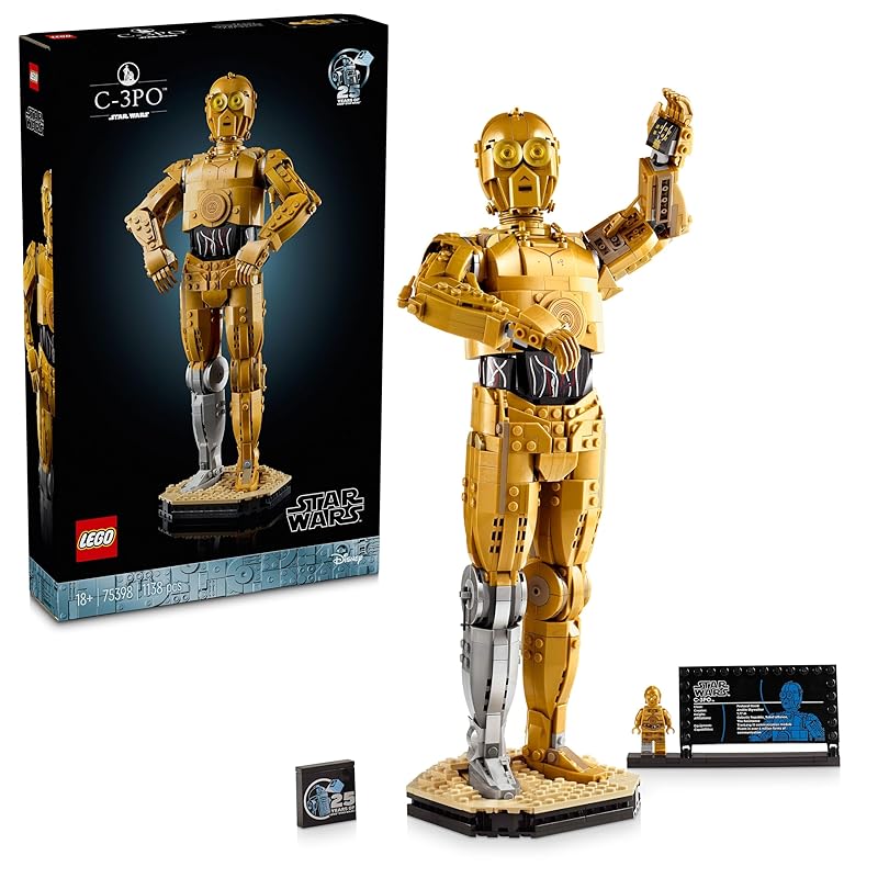 Конструктор LEGO Star Wars C-3PO, 1138 деталей - Идеально подходит для дней рождения, Рождества, Дня матери, Дня отца и других случаев. brown SAKURA BLOSSOM ITEMS