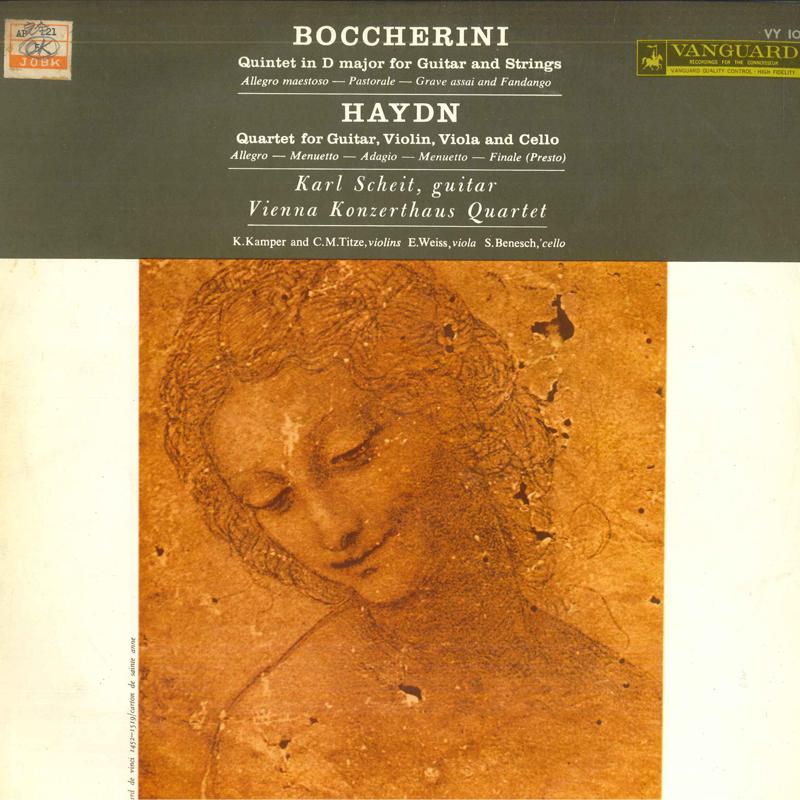 LP Record BOCCHERINI, HAYDN, KARL SCHEIT, VIE - Quintet In D Major For Guitar And S VY10 VANGUARD Japan Classical Used orange RecordCityJP