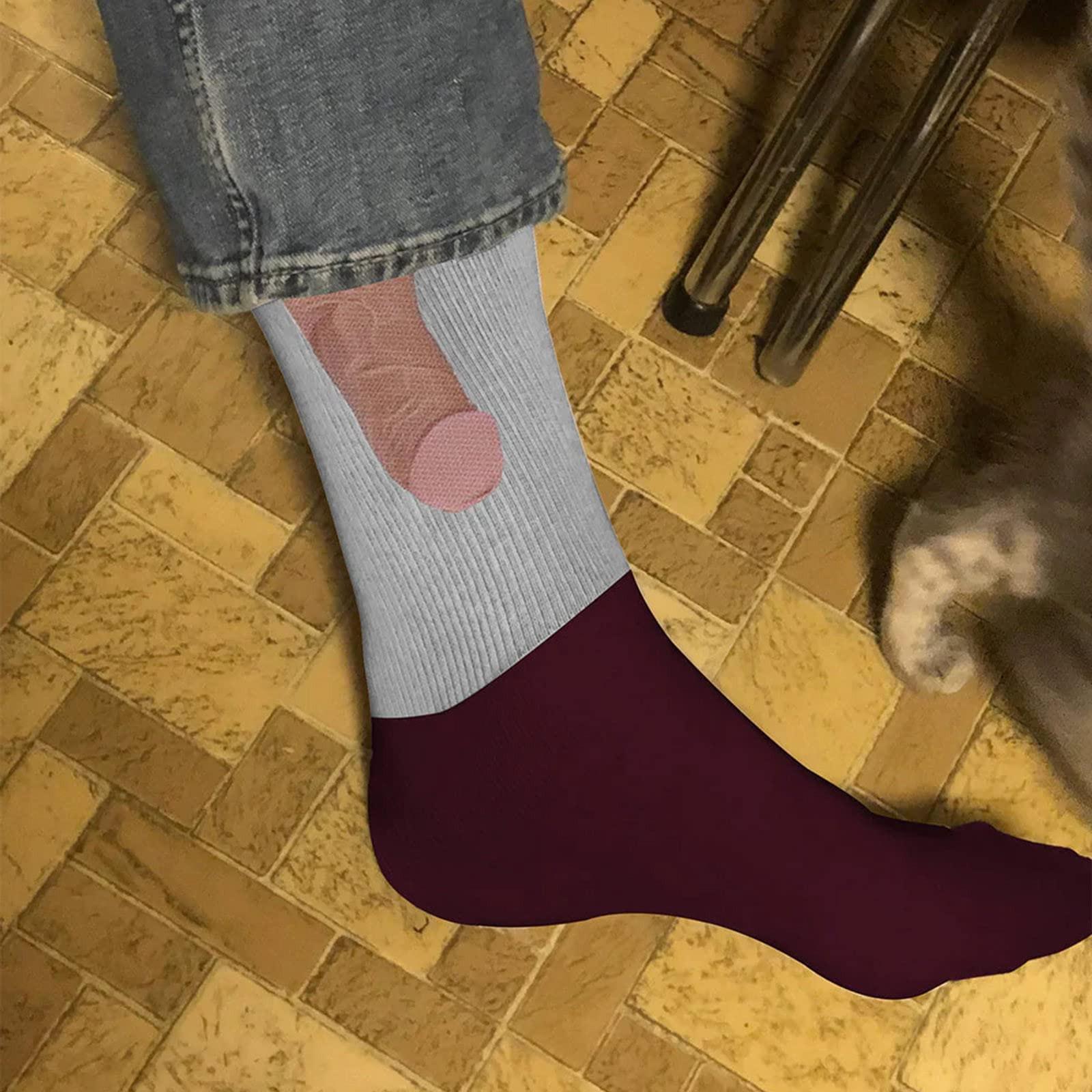 Забавные и причудливые носки One Size gray Borderless