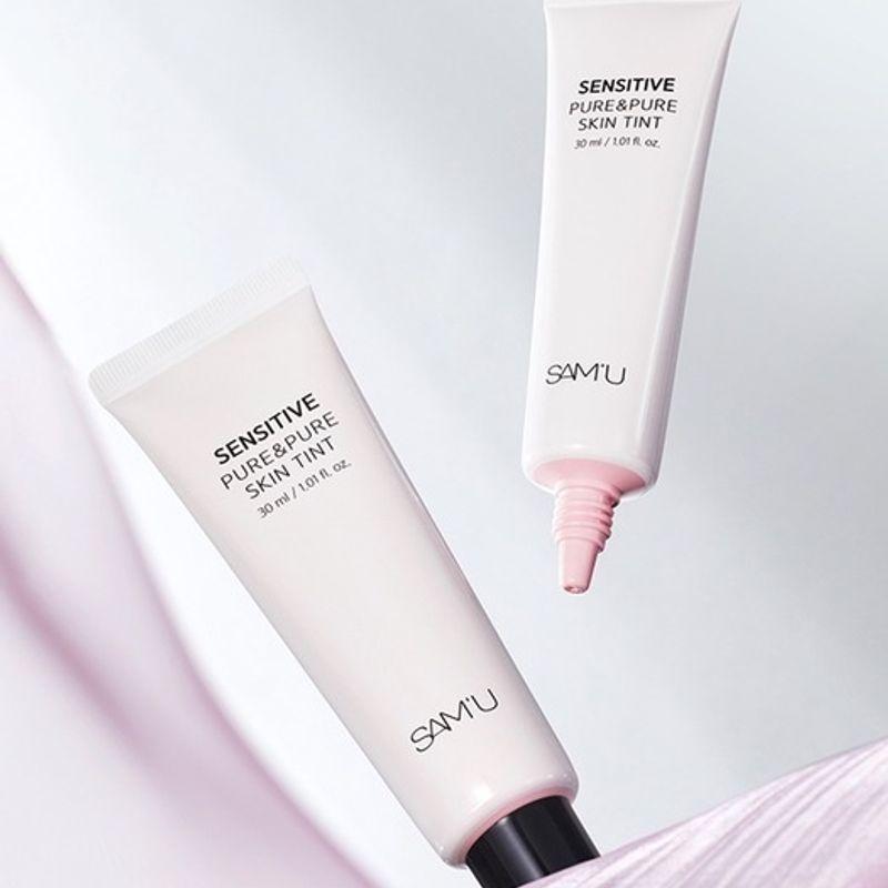 SAM U Sensitive Pure & Pure Тональный крем-тинт для чувствительной кожи Tone-Up 30 мл quantity white MayBeauty