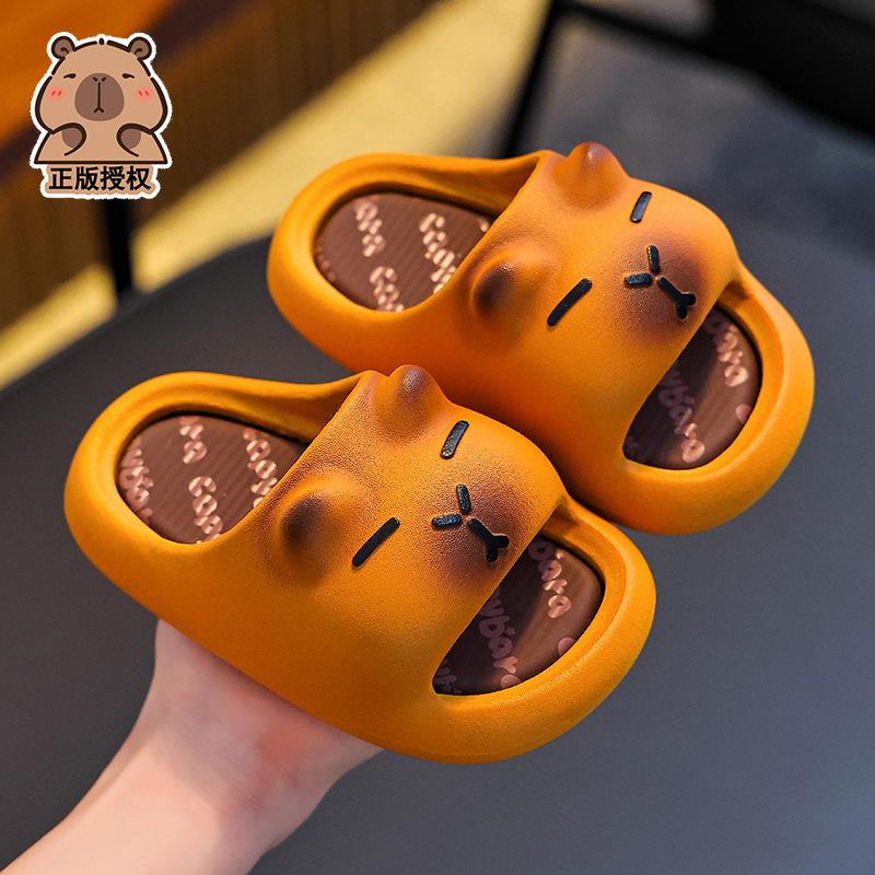 Children s summer cartoon cute non-slip indoor bathing soft-soled baby slippers for girls 24/25Code(Insole Length15 оранжевый QIANG bag