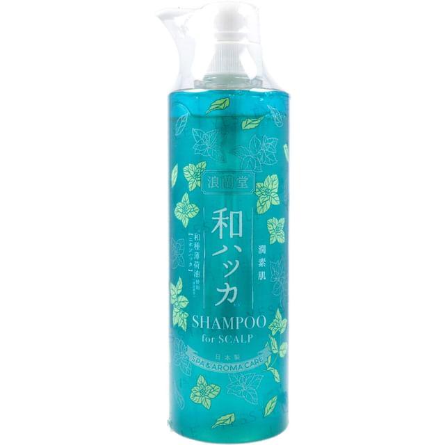 Cosmetex Roland - Японский мятный шампунь для кожи головы Junsohada 485ml blue Beauty Luxe