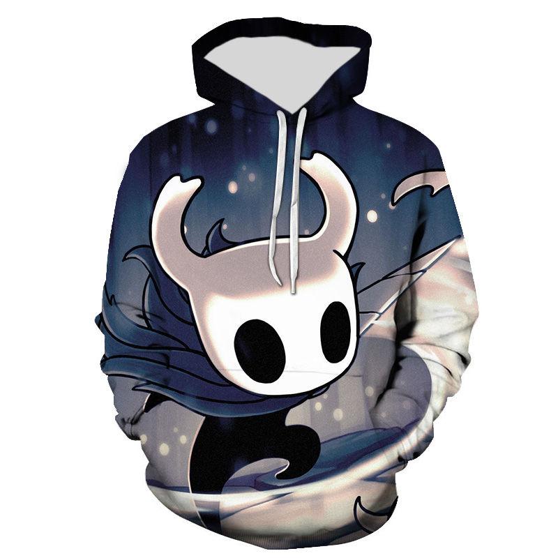 Игра Hollow Knight 3D-печать Детская осенняя уличная одежда Повседневная толстовка с длинным рукавом Свитшоты Одежда для мальчиков 100 gray yinwang