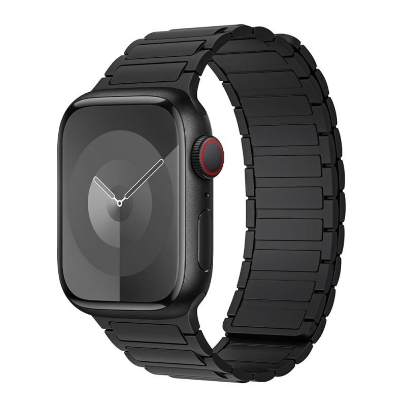 Для Apple Watch Band 46 мм 42 мм 45 мм 44 мм 40 мм 49 мм 41 мм 38 мм силиконовый магнитный браслет iWatch Series 10 9 8 7 Se Ultra 2 ремешок S9-S1 38 40 41mm чёрный Case-3