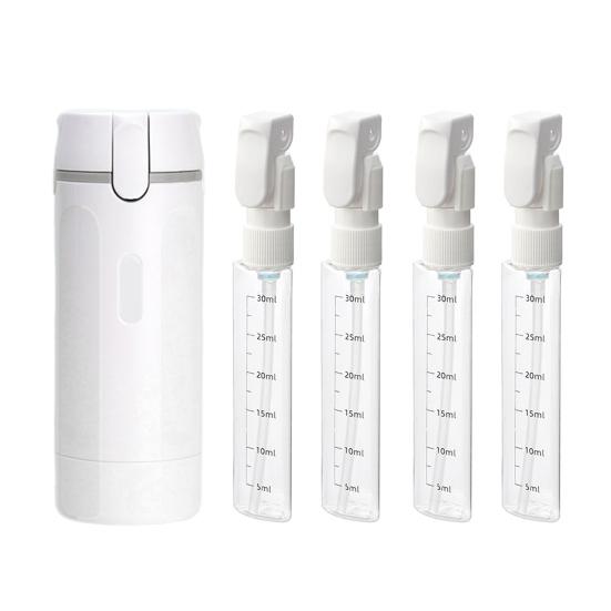4 шт./набор 30 мл дорожная бутылка герметичная многоразовая бутылка для хранения лосьона, кондиционера, шампуня, дозатор, портативный многоразовый пустой контейнер для туалетных принадлежностей бежевый fuhushhs