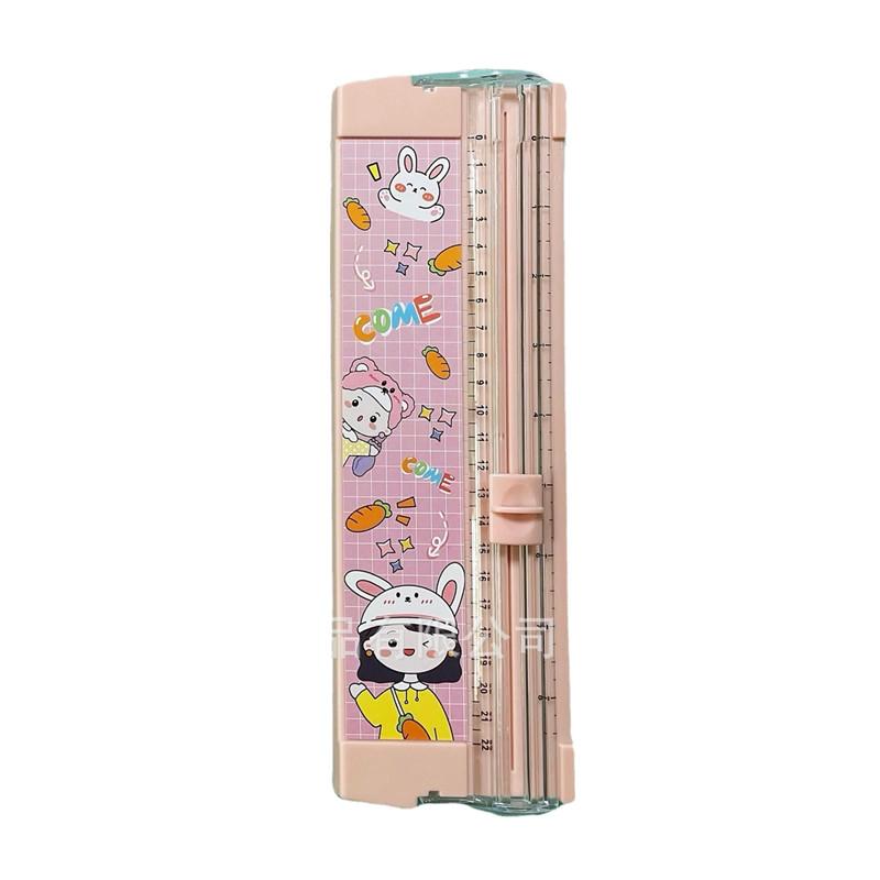 Kawaii A5 ручной триммер для бумаги, портативный мультяшный портативный резак для бумаги для сотрудников, учителей, студентов, нож для резки бумаги beige Exquisite office school