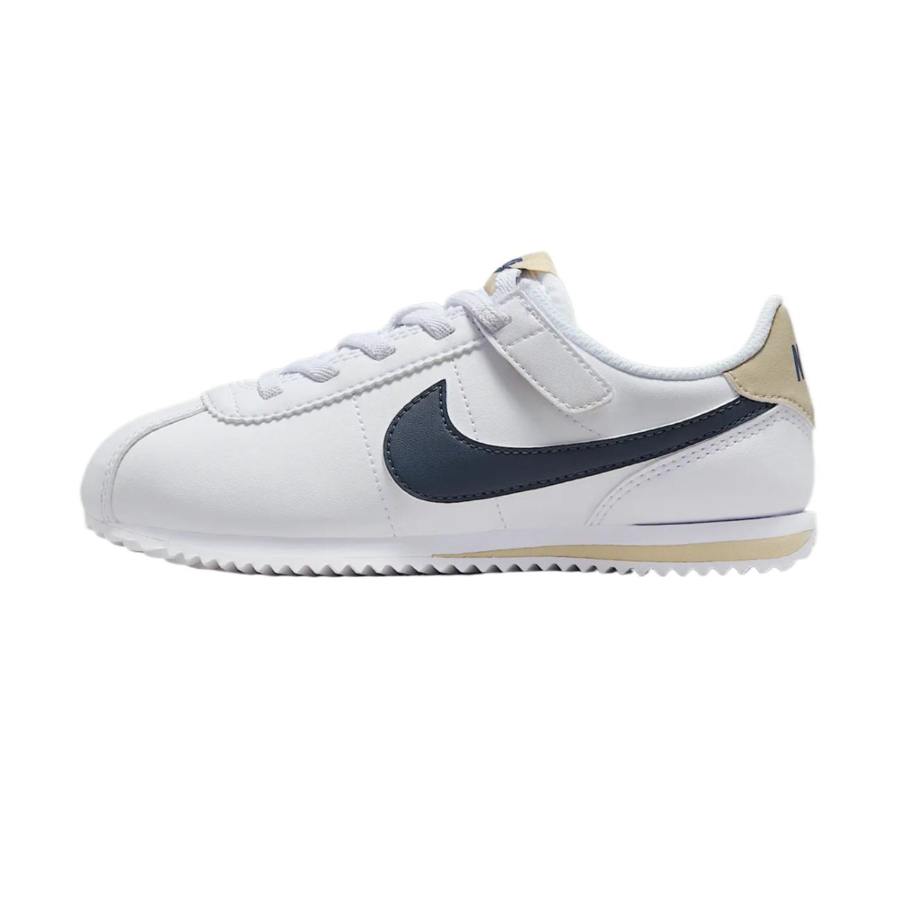 Nike Cortez EasyOn Белый Пустынный Хаки Громовой Синий (PS) Детские кроссовки DM0951-114 28 white