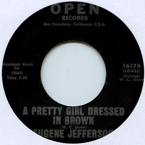 7-дюймовая пластинка EUGENE JEFFERSON - A Pretty Girl Dressed In Brown / Hi OPEN1617 Open Records UK Soul/Funk RecordCityJP