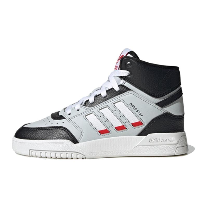 Adidas Originals Drop Step Износостойкие Высокие Детские Скейтбордические Кроссовки Серые Черные Кроссовки HP7799 37⅓ black