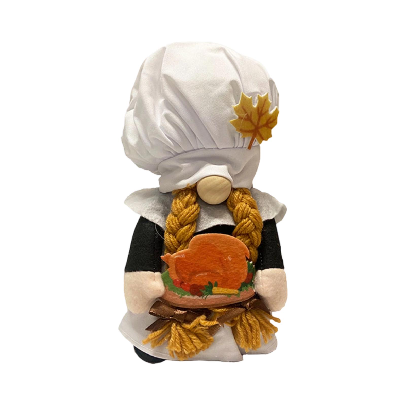Кукла на День Благодарения Трансграничная Кукла с Тыквой Безликая Кукла Декор Куклы в Поварском Колпаке One Size gray Master key