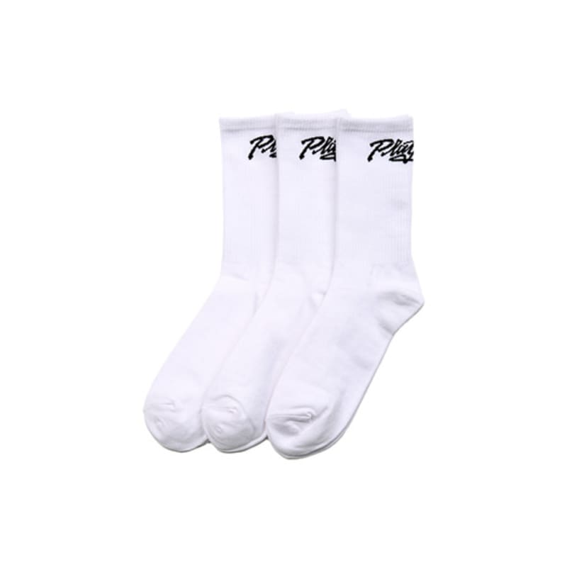 Носки PLAYIAN с тисненым логотипом, 3 пары S white Mayfashion