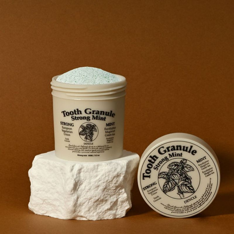 Гранулированная зубная паста DENCLE_Сильная мята Granule Strong Mint beige MayBeauty