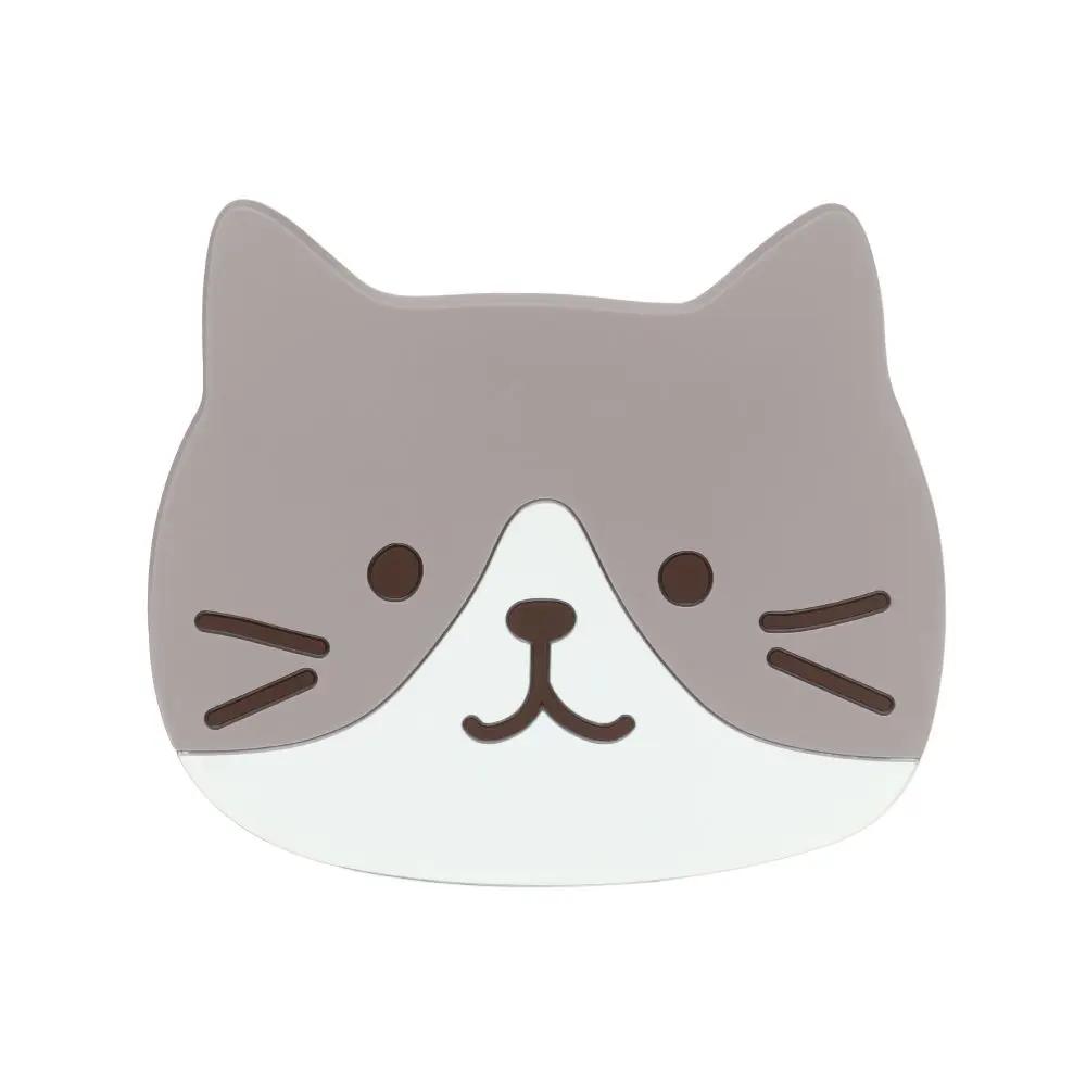 Нескользящий силиконовый коврик в форме кошки, держатель для кофе, чая, напитков, мультяшная подставка для горячих напитков, кухонная изолированная подставка, аксессуары Little Grey gray XYNN