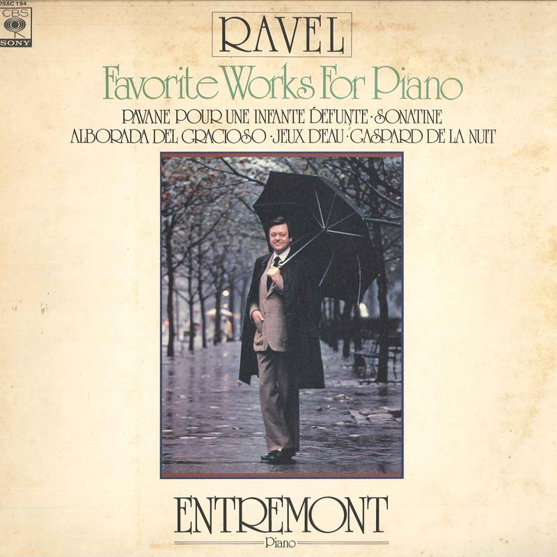 LP Record PHILIPPE ENTREMONT(PIANO) - Ravel/Favorite Works For Piano 25AC194 CBSSONY 1974 Japan Classical Used black RecordCityJP