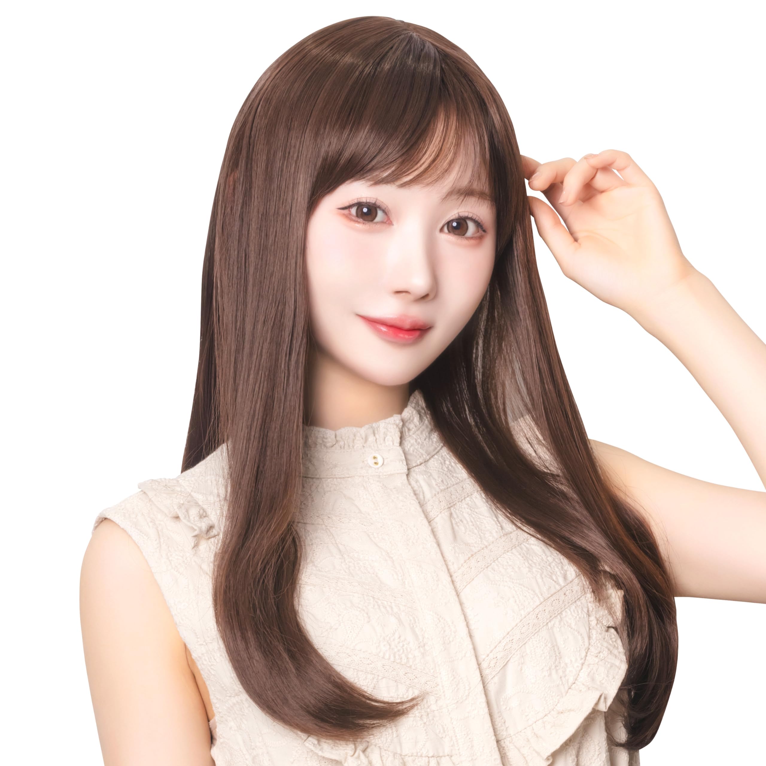 Clearstone WIGGY RICH Парик, Прямой Длинный, Женский, Шоколадно-коричневый beige Omi Japan Products
