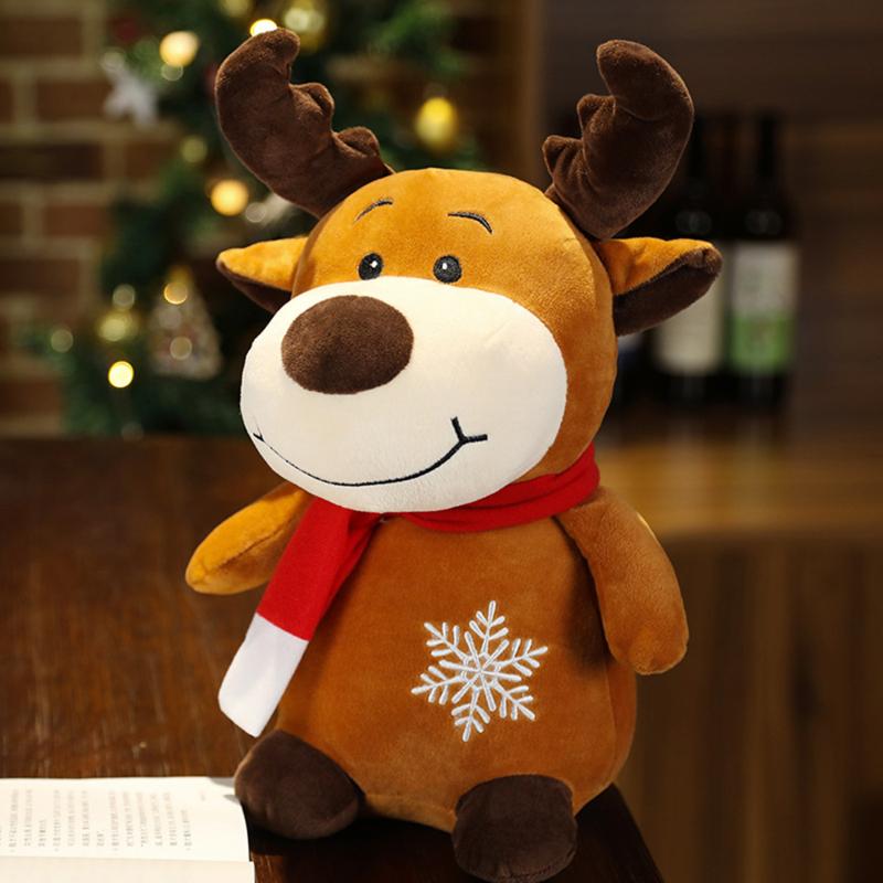 Christmas Santa Claus Snowman Dolls 2025 New Year Ornament Plush Toys Decoration Merry Christmas Party Decoration Gifts 23cm олений Explorer Outdoors