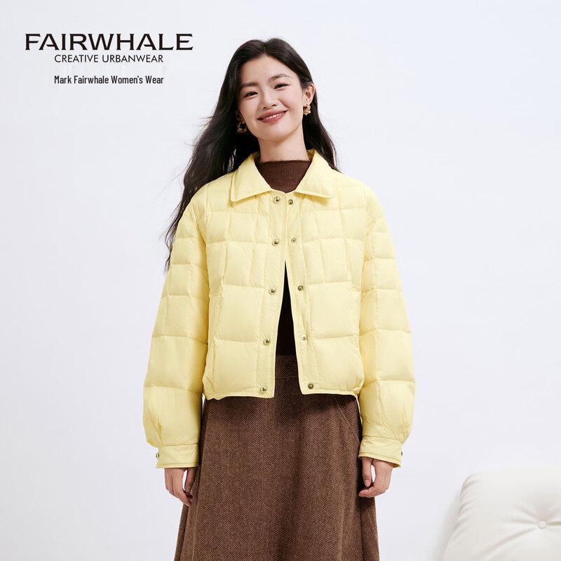 Женский пуховик Mark Fairwhale 2025 с коротким лацканом M (110-130 lbs) жёлтый JDST online