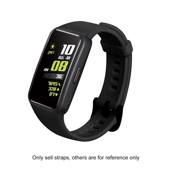 Силиконовый сменный ремешок для HUAWEI Honor Strap Wristband Band 6 Умные часы чёрный SEOBIOG
