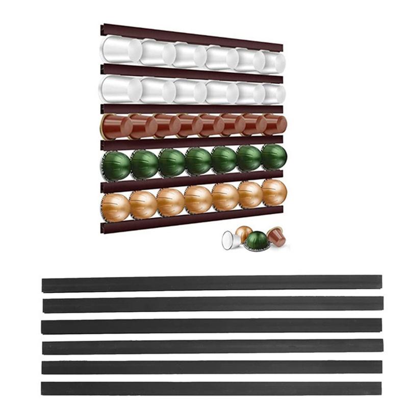 6 шт. Держатель для кофейных капсул Nespresso Dolce Gusto Vertuoline Для любых кофейных капсул Капсулы для кафе Стеллаж Стеллажи для хранения капсул чёрный Bloom Habitat