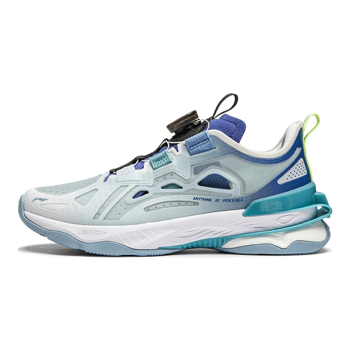 Li Ning Kids Тканевые удобные простые нескользящие амортизирующие низкие повседневные туфли Детские повседневные туфли серо-синего цвета YKCU040-3 38 white Li-Ning
