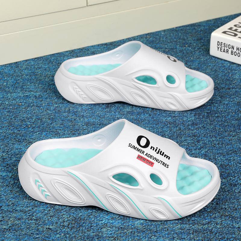 Summer Men s Massage Slippers Indoor Outdoor Sandals Beach Men Casual Shoes Comfortable Slides Flip-flop Men Home Slippers 45 синий DOKI