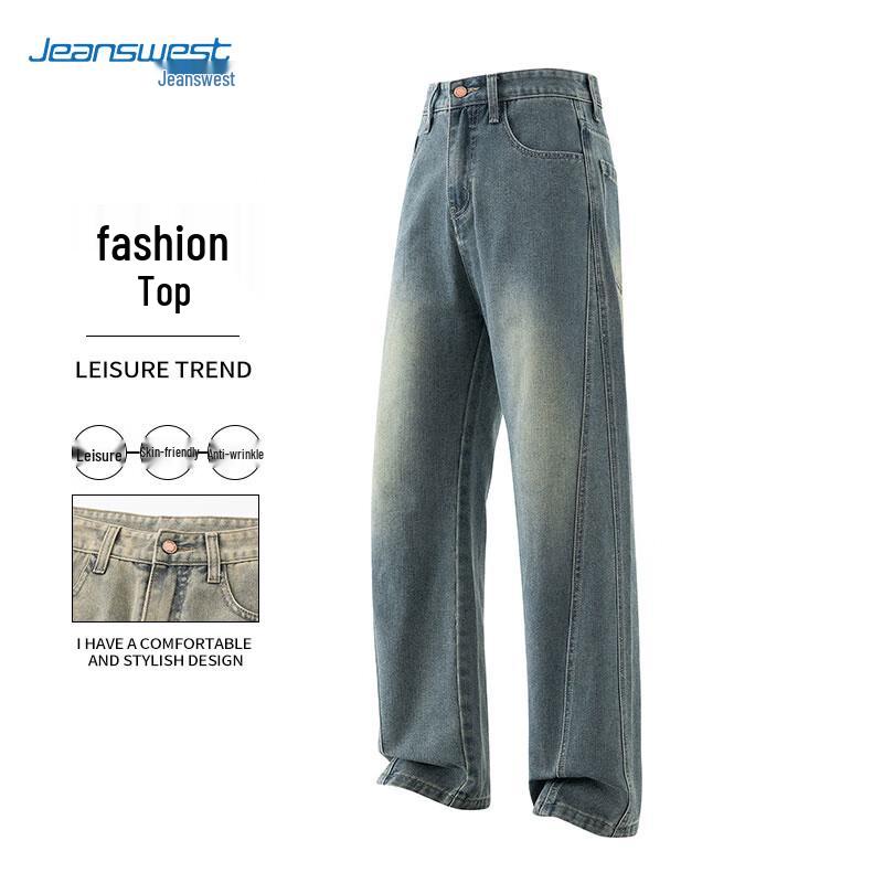 Мужские джинсы Jeanswest в стиле ретро, свободного прямого кроя L gray JDST online