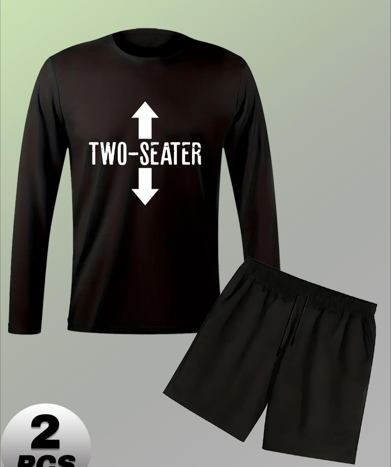Long Sleeve & Shorts Set for Men, Stretch & Quick-Dry, Great for Gym S чёрный X-MARS
