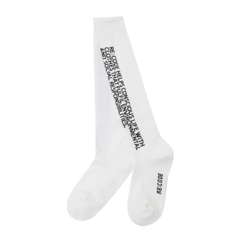 RE;Носки с логотипом и слоганом_RYAAM23814WHX white gray Mayfashion