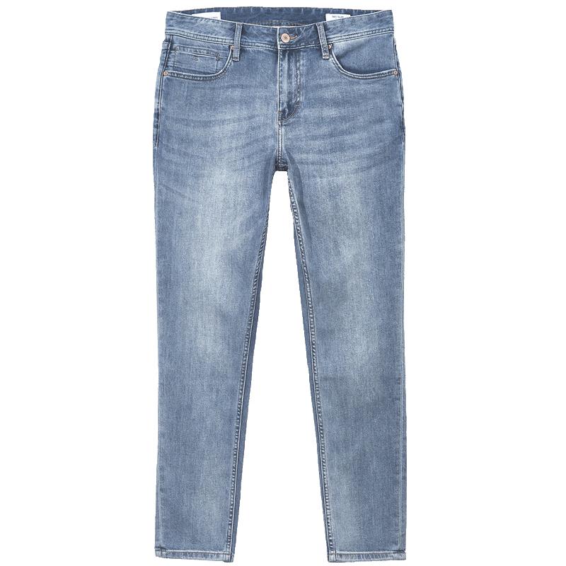Мужские джинсы JACK&JONES с эластаном, узкого кроя, стиранные 32/32 gray