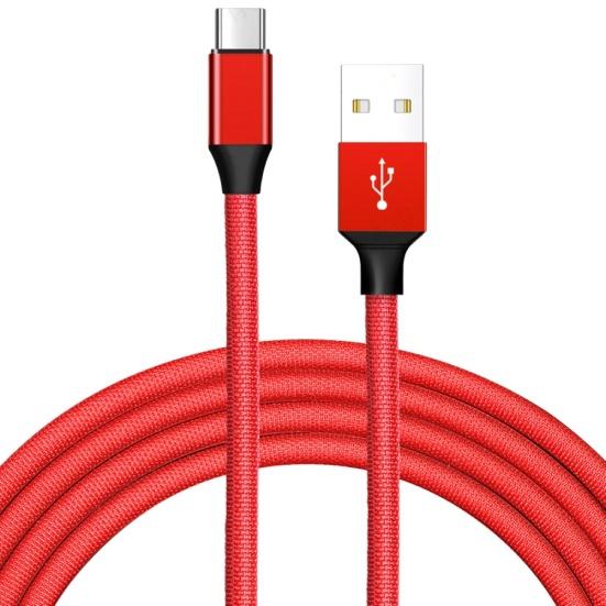 Универсальный USB-кабель для синхронизации и быстрой зарядки Type-C для мобильного телефона, 1/2 м 2M красный SEOBIOG