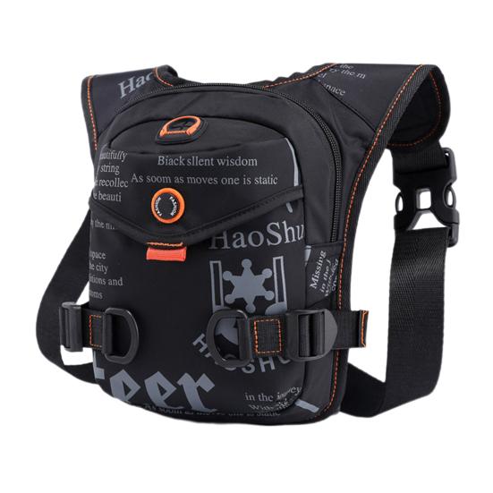 Водонепроницаемая сумка на бедро Outdoor Leg Pack с отверстием для наушников, регулируемым ремешком, вместительная поясная сумка с несколькими карманами для пеших прогулок, велоспорта, рыбалки, путешествий чёрный Bag Accessorries