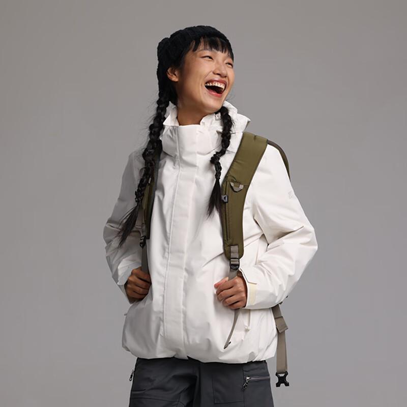 MOBIGARDEN 3-в-1 Ветровка с флисовой подкладкой для улицы для мужчин и женщин One Size white