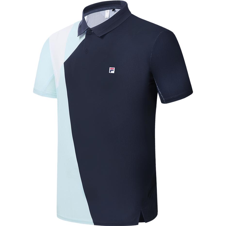 FILA 2023 New Knit Short Sleeve Polo Shirt Men tops A11M323112F-NV XL white