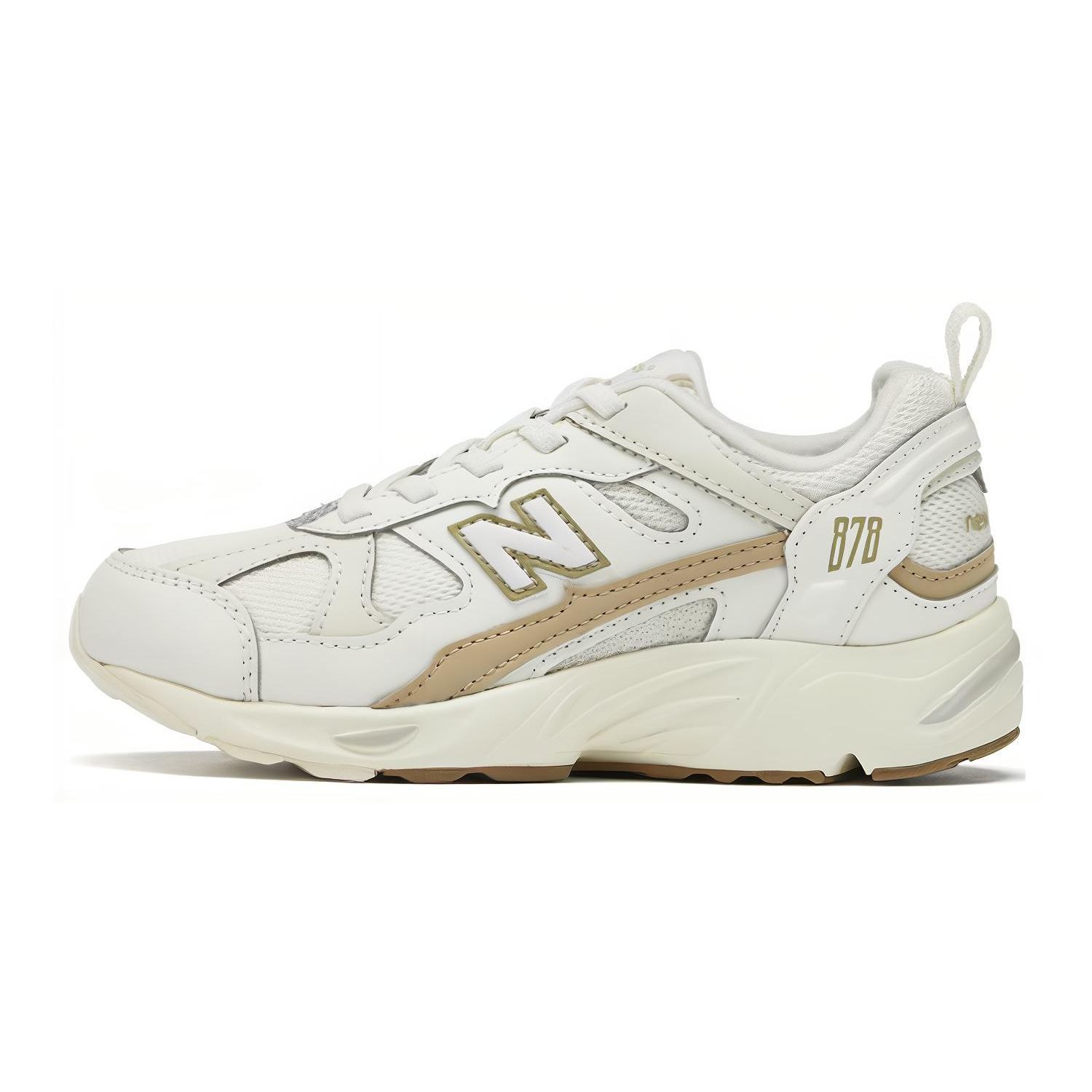 New Balance Nb 878 Сетчатые Дышащие Амортизирующие Прочные Низкие Беговые Кроссовки Детские кроссовки Цвет Off-White PV878SM1 30 white
