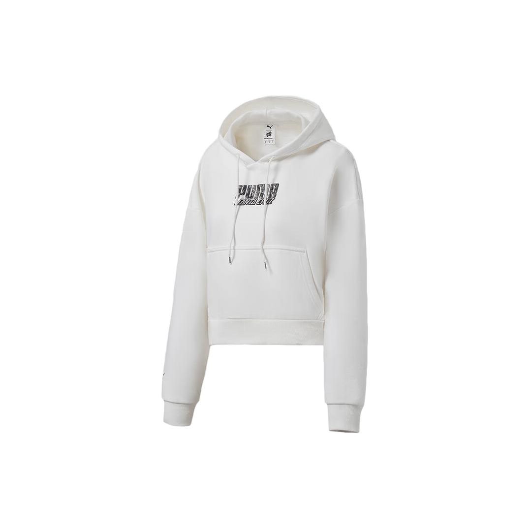 PUMA Logo Casual Hoodie Женская Толстовка Белый 532247-02 M white