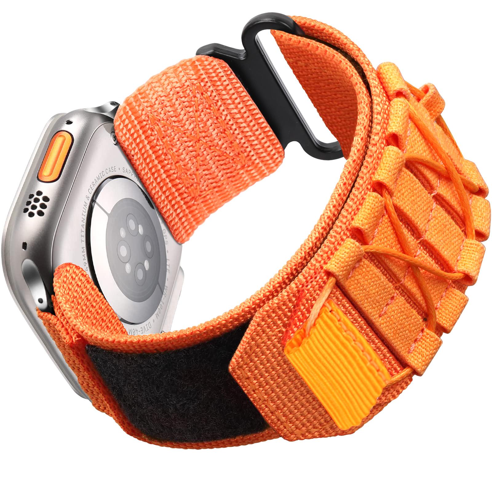 Ремешок для часов Alpine для Apple Watch, ремешки 44 мм, 40 мм, 49 мм, 45 мм, 41 мм, 38 мм, 42 мм, тактический нейлоновый браслет iwatch Series 9 8 se 7 6 5 ultra 2, ремешок 42mm-44mm-45mm-49mm gray Sweetown