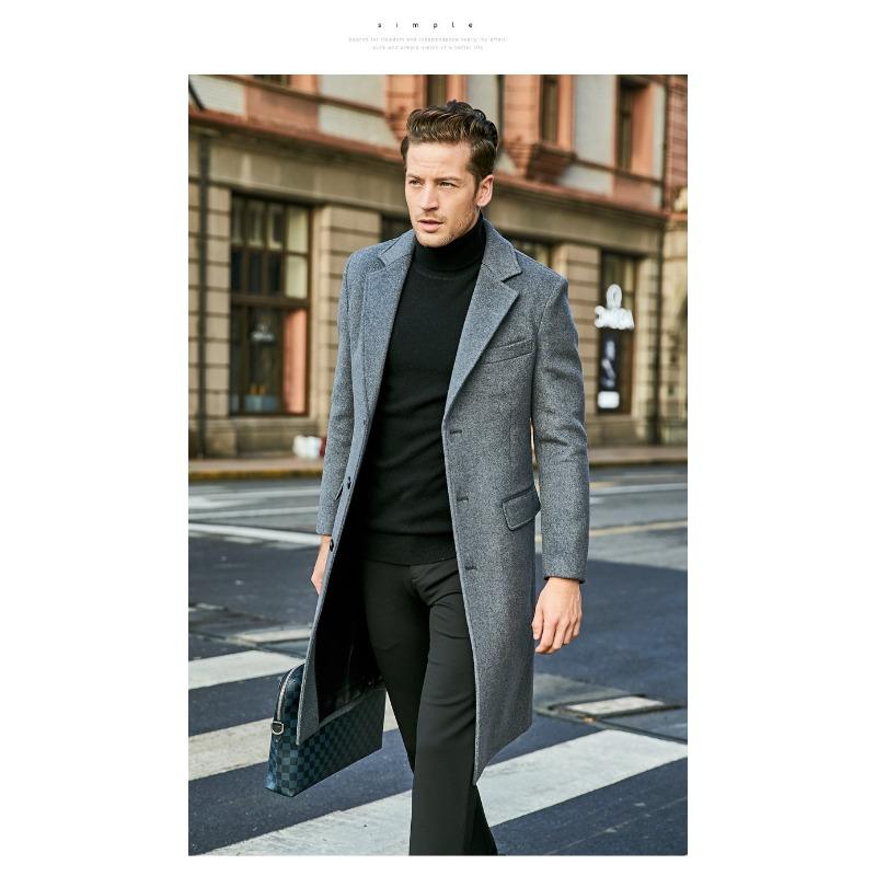 Мужское повседневное толстое шерстяное пальто M gray Shoekeeper