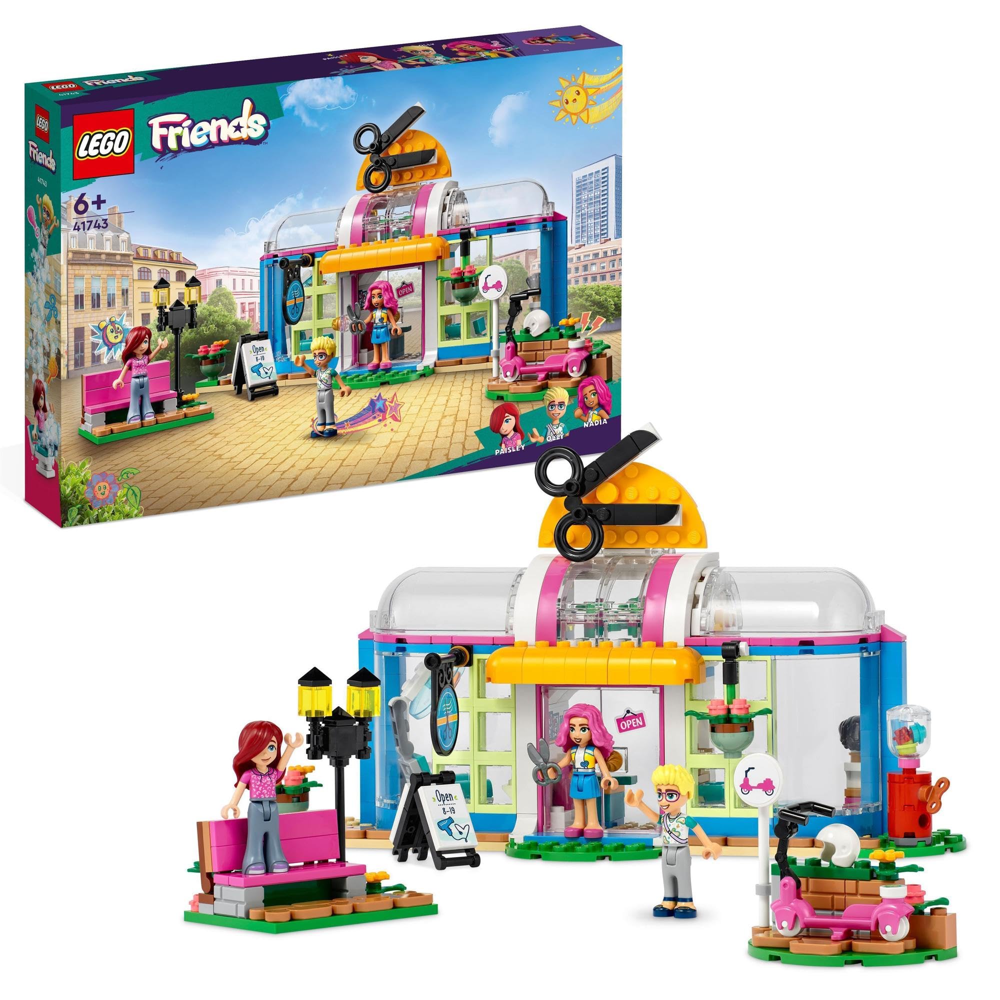 Игрушка LEGO Friends Салон красоты Хартлейк Сити 41743, Строительные блоки, Игра понарошку, Городское строительство, Для девочек, Возраст от 6 лет blue Omi Japan Products
