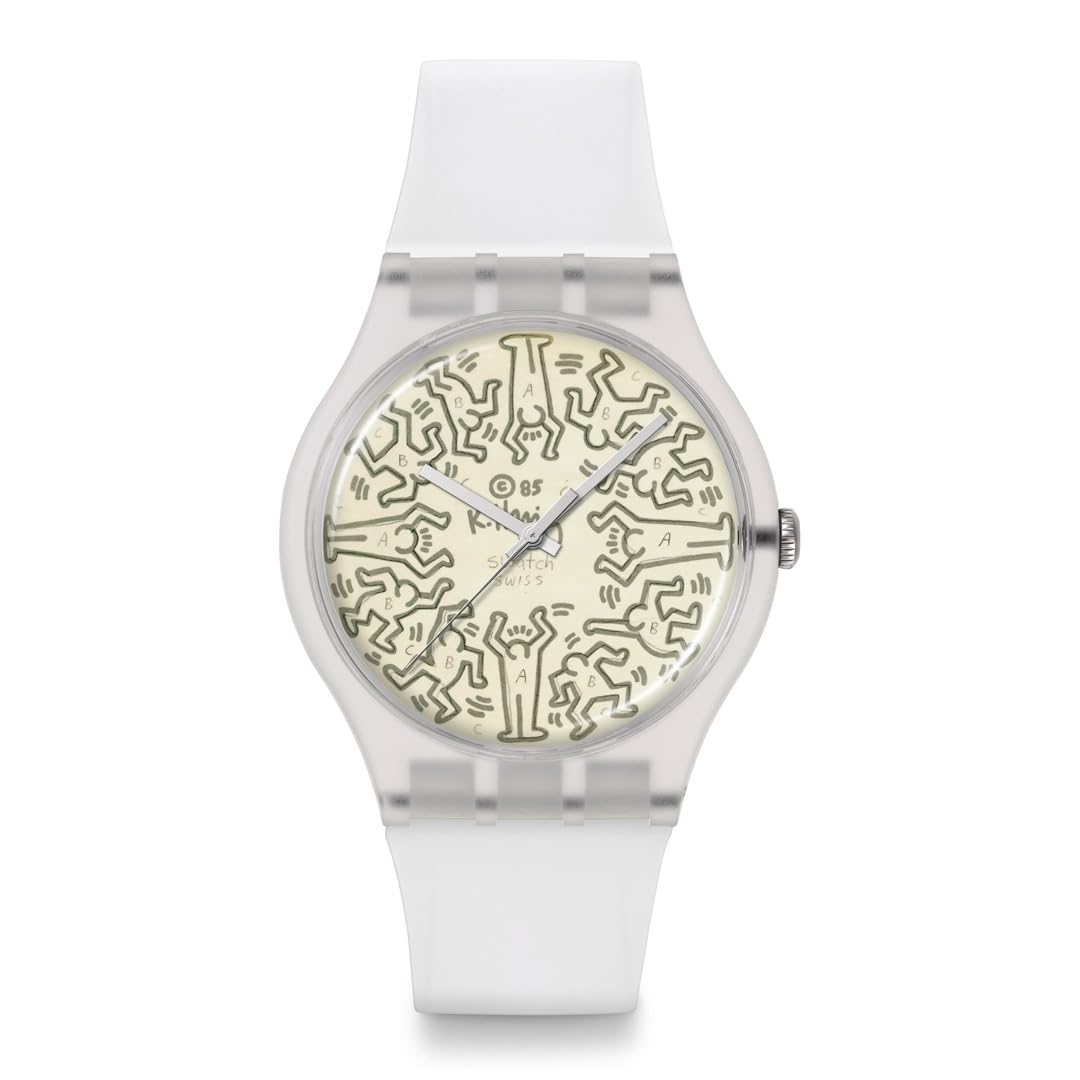 Swatch ИЗ АРХИВА SO29Z145 Прозрачные наручные часы white HAYAO