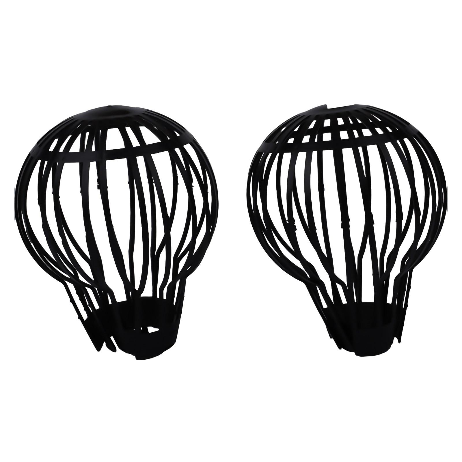 Roof Drain Leaf Outdoor Plastic Protecter Replacement 2PCS black Home Dec