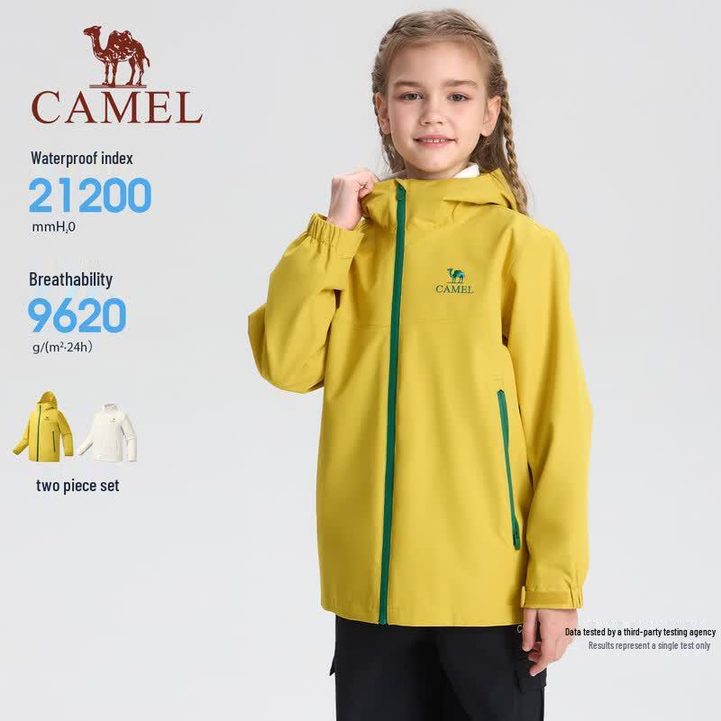 Детская универсальная outdoor-куртка 3-в-1 цвета верблюда 140 yellow Camel