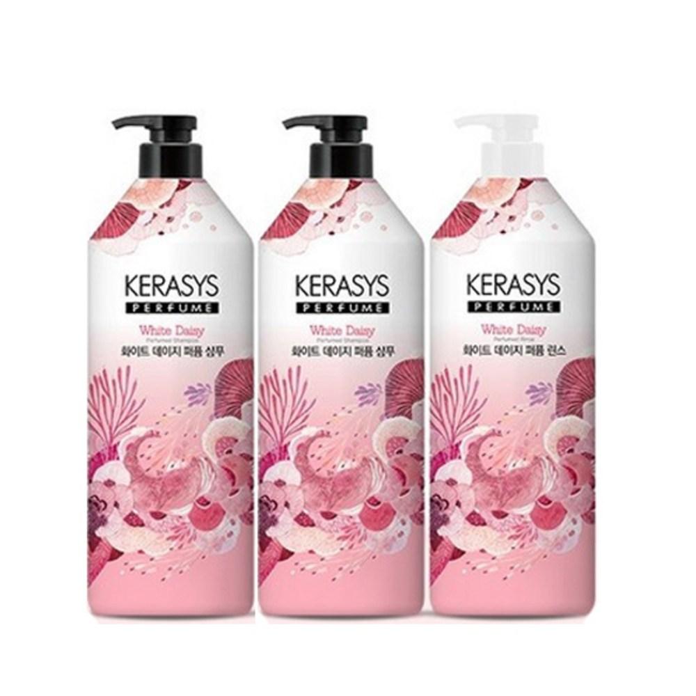 Kerasys Perfume 1L 3 вида, 2 шампуня + 1 кондиционер - HC, White Daisy, 1 шт. white BeautyGlam