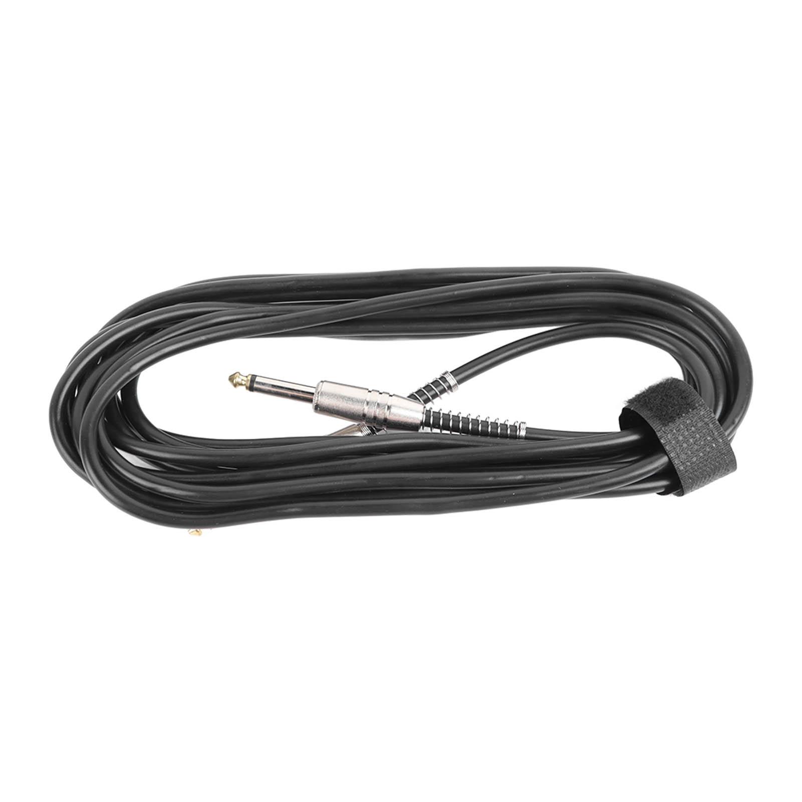 Guitar Patch Cable 14 Inch Balanced Low Noise Anti Interference 5m Guitar Effect Cord for Audio black CosyHome