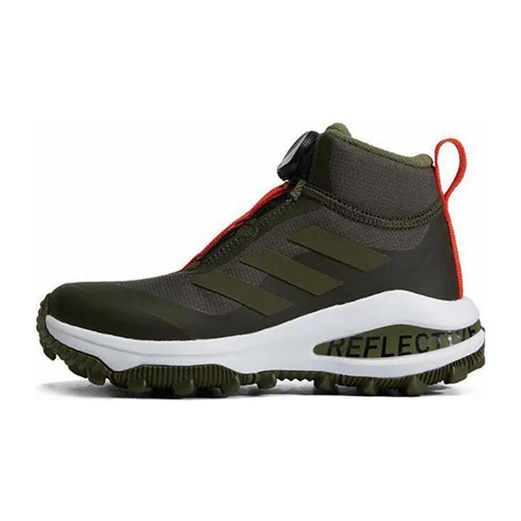 Adidas Серия Fortarun Boa Atr K Теплые Прочные Ботинки на Лодыжку Детские Детские Ботинки Зеленые GZ1809 28 black