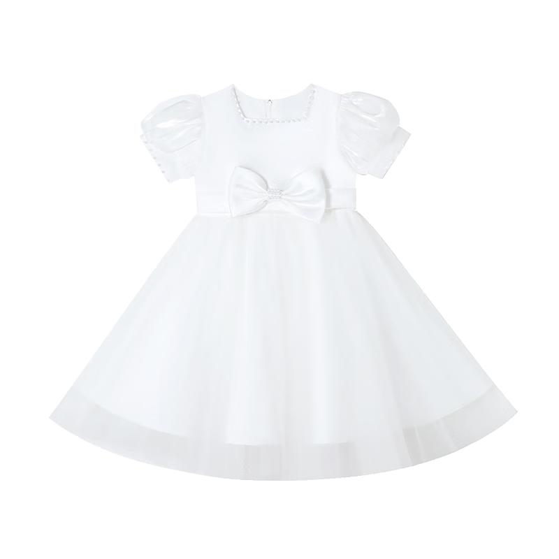 Белое платье принцессы и для выступлений Lomon Girl 120 white JDST SELECTION