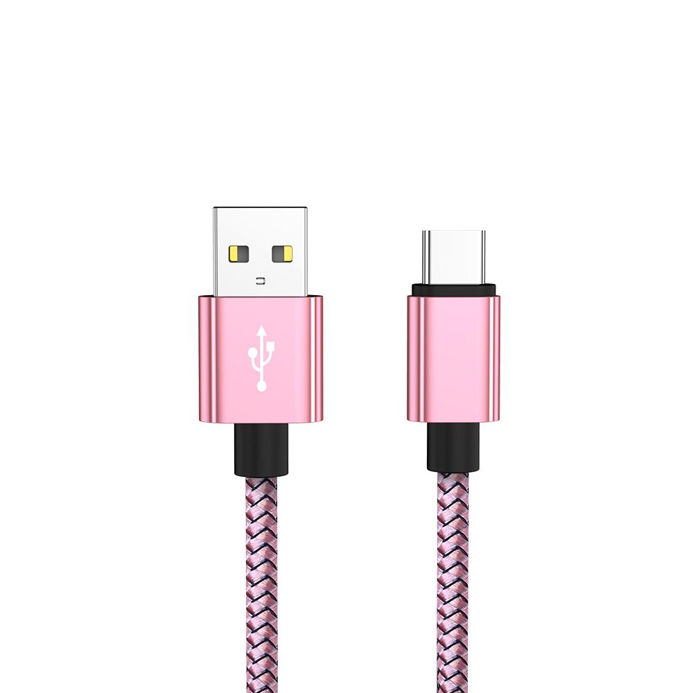 Кабель USB Type C для быстрой зарядки для Samsung Galaxy S23 Xiaomi Redmi OnePlus, мобильный телефон, зарядное устройство USB C, длинный провод для передачи данных 2 м 3 м 0.2m pink Fast charging