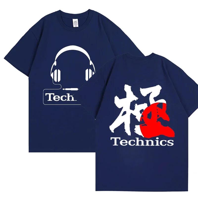 Футболки с принтом Real Djs Matter Technics для мужчин с коротким рукавом Harajuku Street, летние футболки Technics Headphone DJ Harajuku, футболка для мужчин S red ZheXiong TEE
