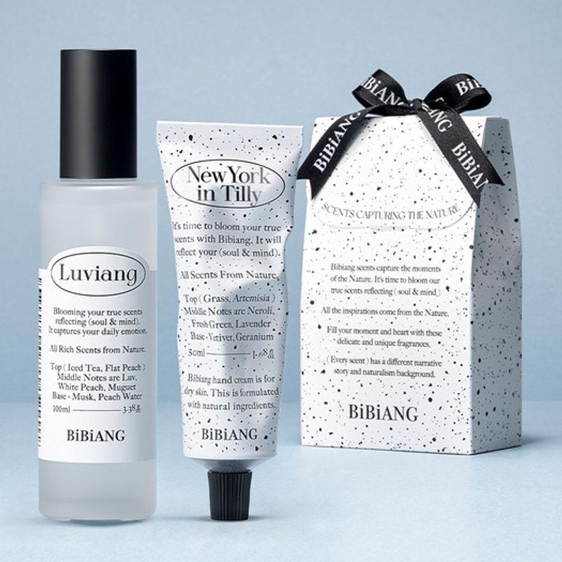 Bibiang [Подарочный набор] Мист для волос и тела & Крем для рук Hand Cream_Walnut Creek Green white
